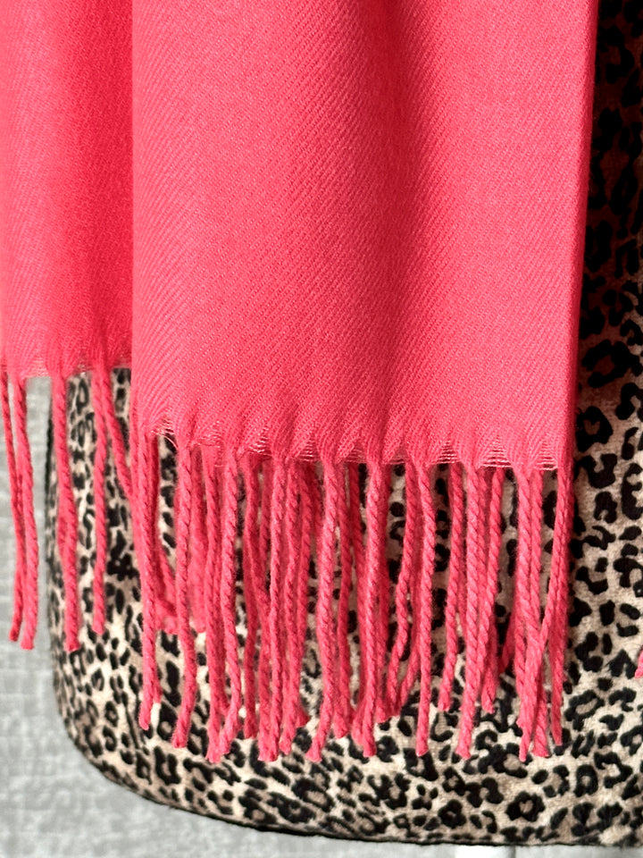 Luxury Pashmina Scarf - Coral