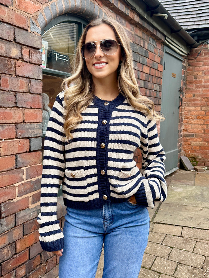 Fransa FRBelinda Striped Cardigan