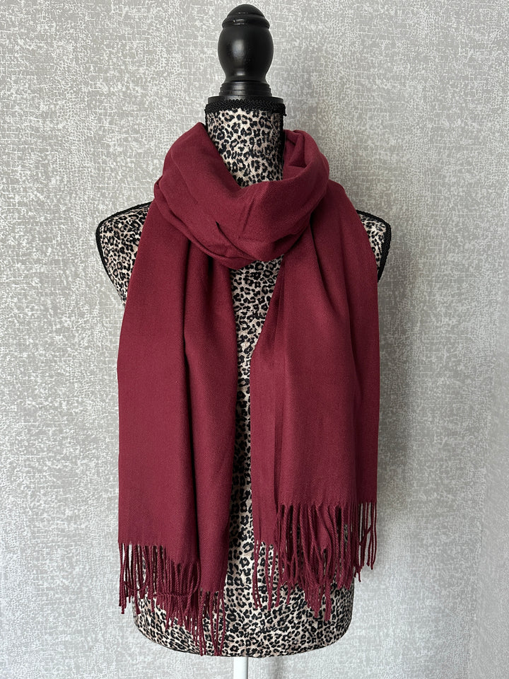 Luxury Pashmina Scarf - Burgandy