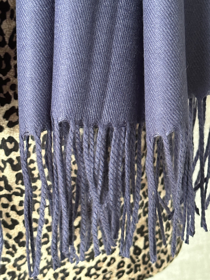 Luxury Pashmina Scarf - Navy