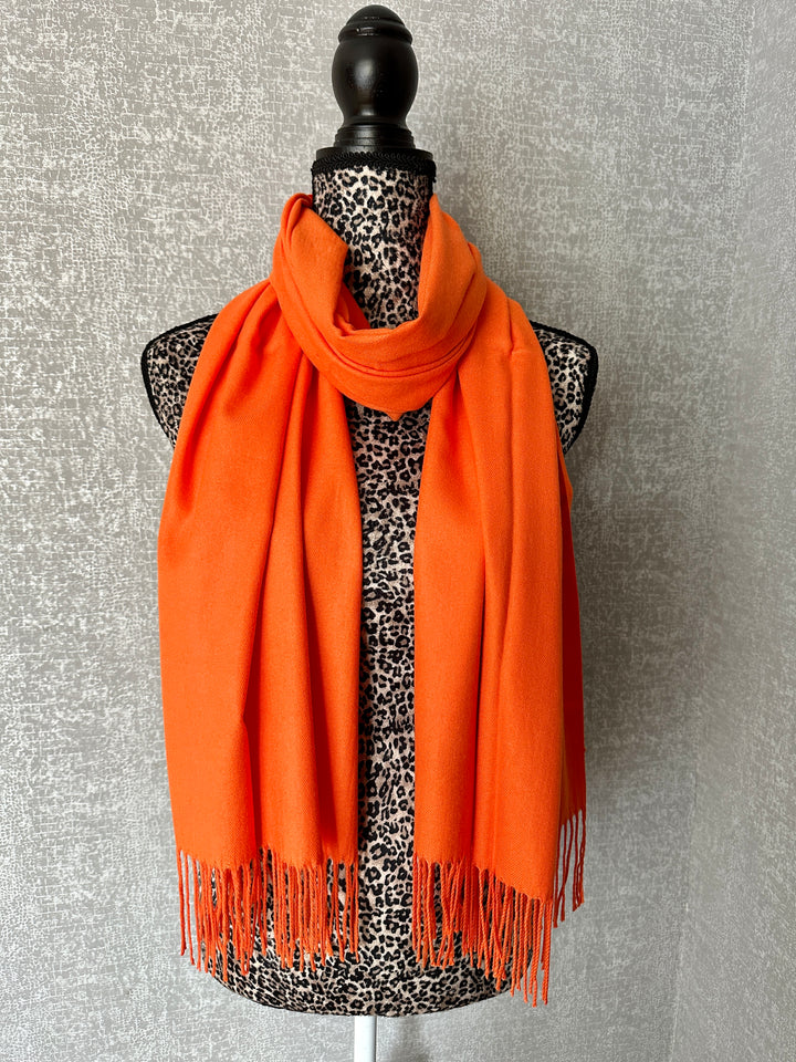 Luxury Pashmina Scarf - Orange