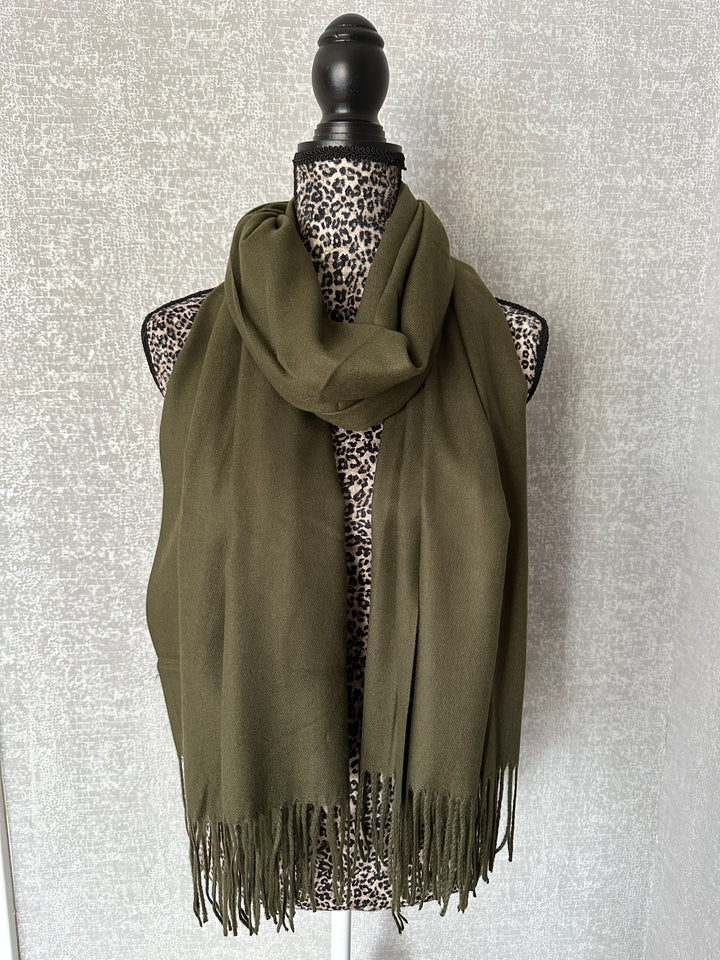 Luxury Pashmina Scarf - Moss