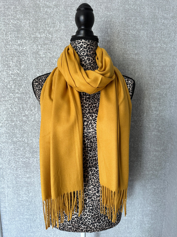 Luxury Pashmina Scarf - Mustard