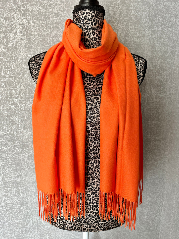 Luxury Pashmina Scarf - Orange