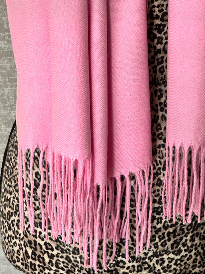 Luxury Pashmina Scarf - Pastel Pink