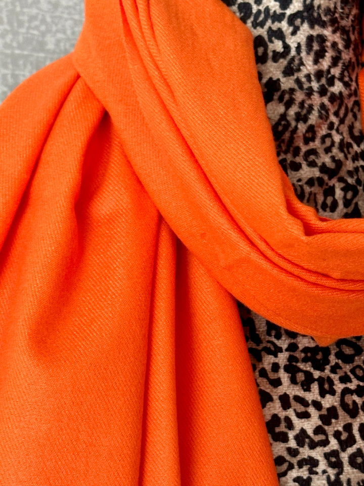 Luxury Pashmina Scarf - Orange