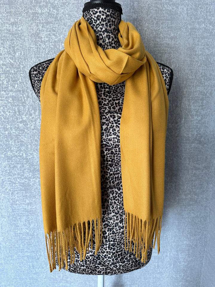 Luxury Pashmina Scarf - Mustard