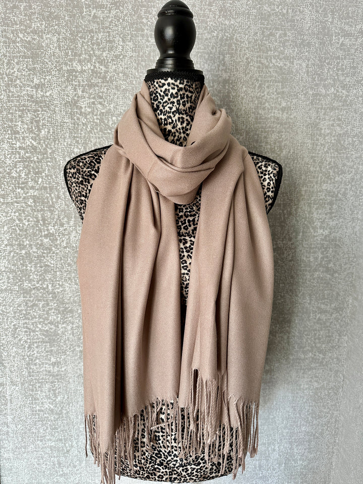 Luxury Pashmina Scarf - Latte