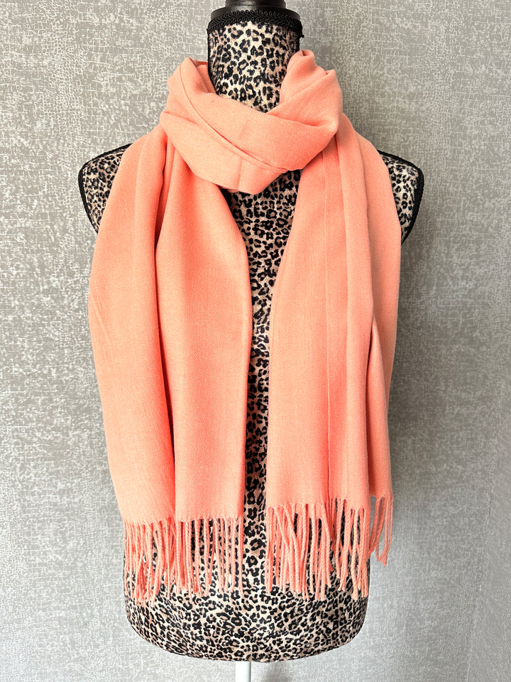 Luxury Pashmina Scarf - Peach