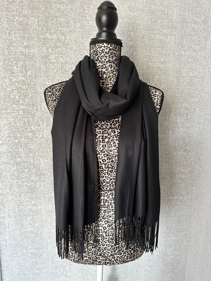 Luxury Pashmina Scarf - Black