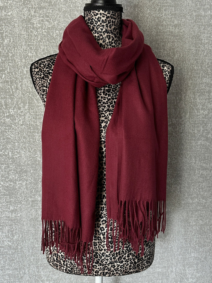 Luxury Pashmina Scarf - Burgandy