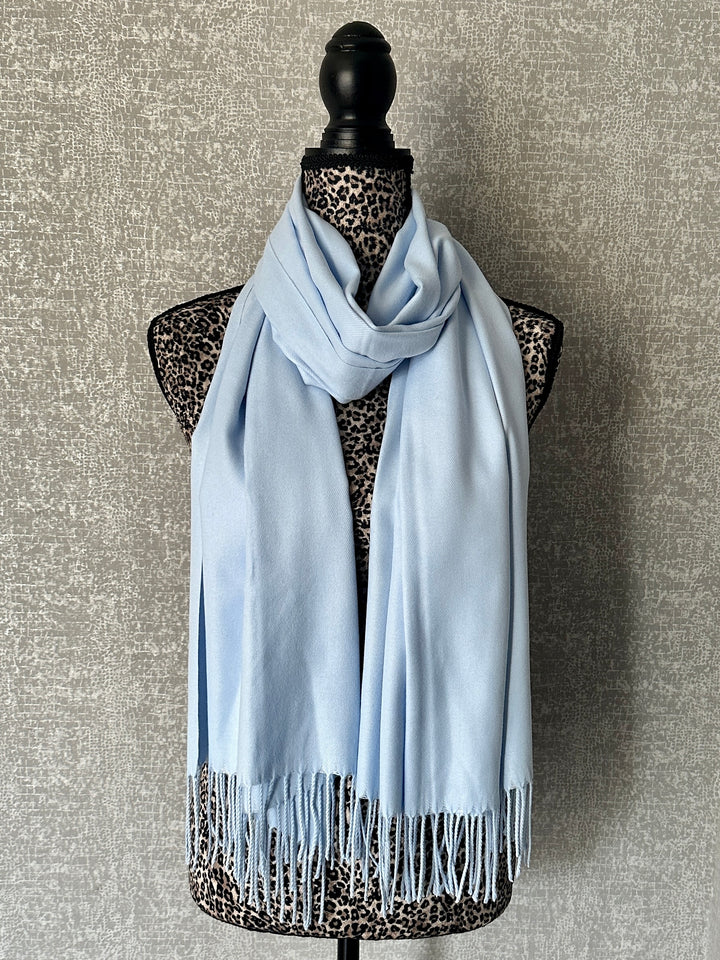 Luxury Pashmina Scarf - Powder Blue