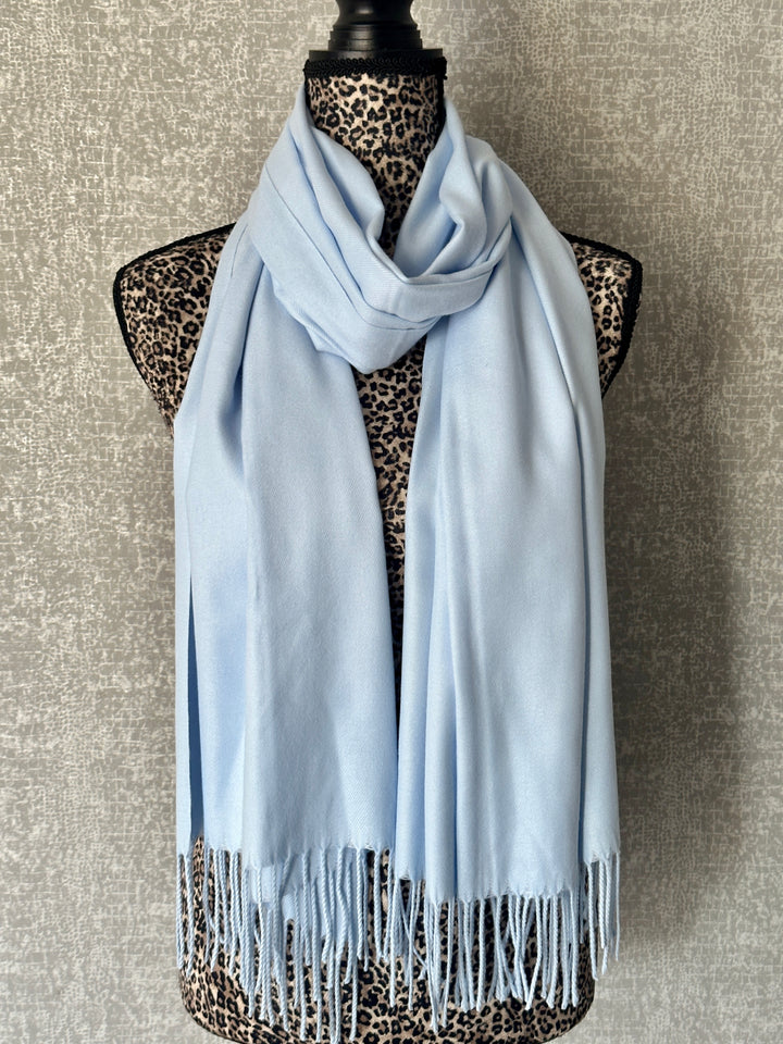 Luxury Pashmina Scarf - Powder Blue