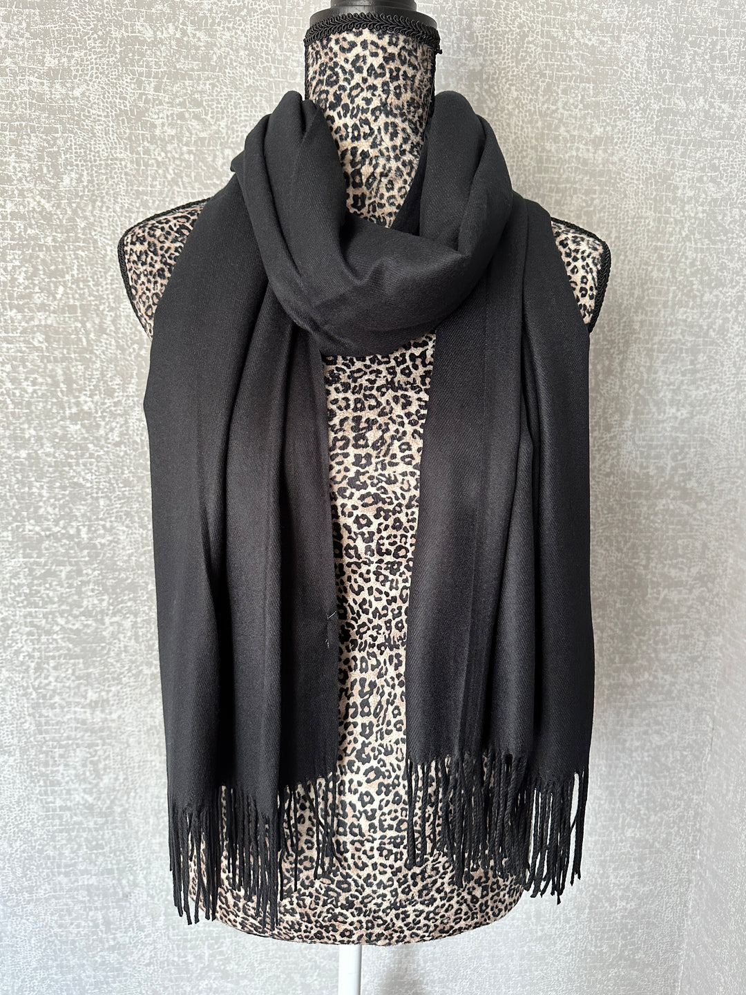 Luxury Pashmina Scarf - Black