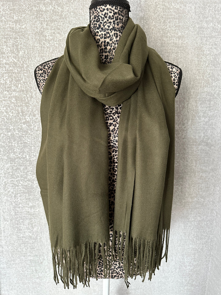 Luxury Pashmina Scarf - Moss