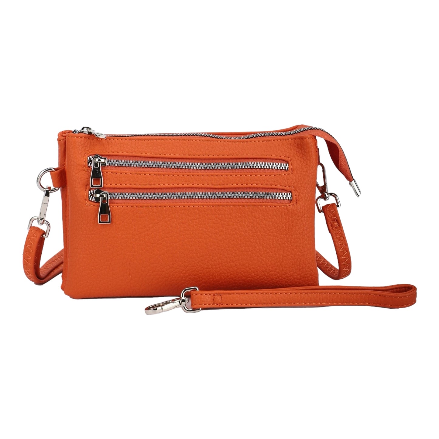 Double Zip Bag, Orange