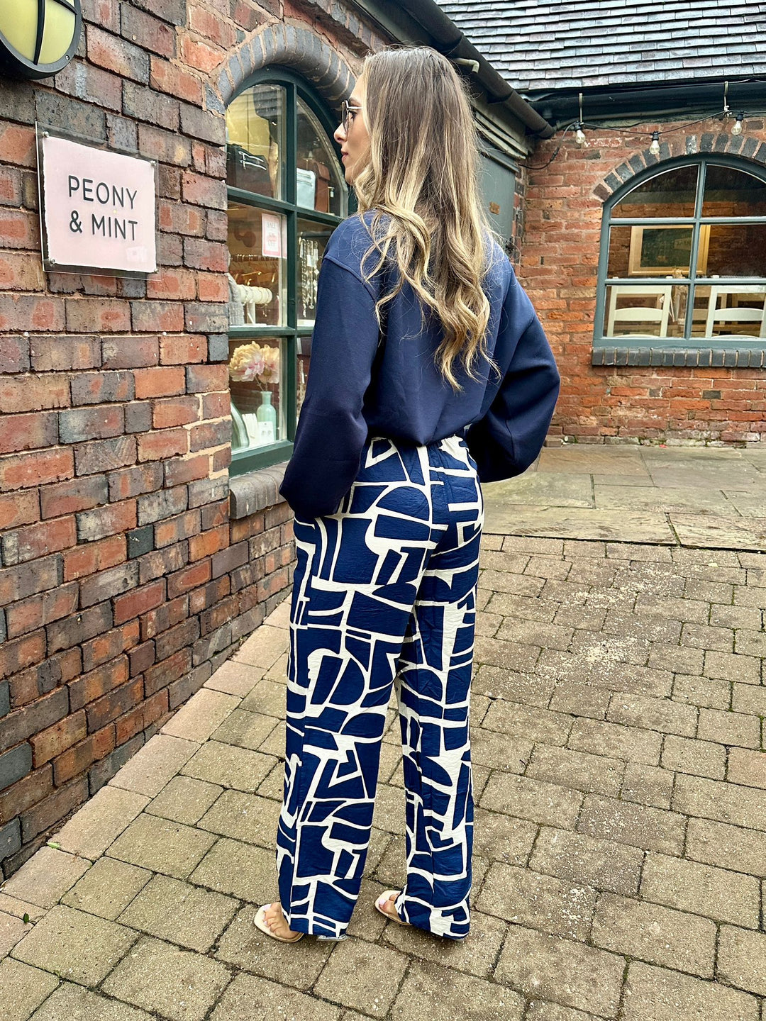 Byoung BYIHAMMA Blue Geo Pant