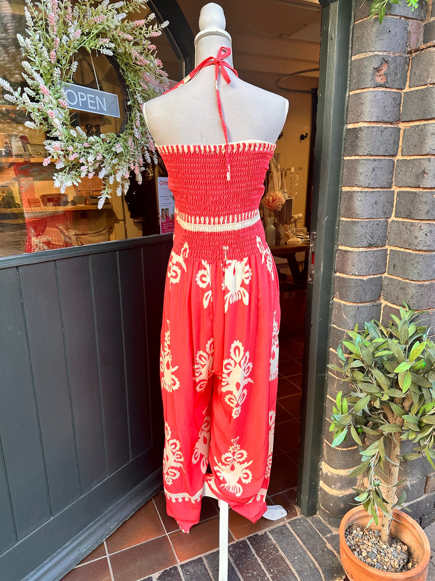 Coral jumpsuit